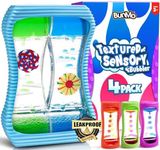 BUNMO Liquid Motion Bubbler Sensory Toy - Calming Fidget Toy for Kids & Adults, Textured Silicone Bubble Timer with Mesmerizing Liquid Flow Sensory Bottles - Large 4 Pack
