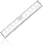 Leadleds I-007 10-LED Wireless Motion Sensor Light Automatic with Magnetic Strip, Battery Operated, Portable for Closet, Door, Stairs Light, Hallway, Washroom