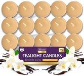 15pk Vanilla Tea Lights | Vanilla Tea Lights | Tea Light Candles | Long Burning Tealights | Scented Tea Light Candles | Vanilla Scented | Tea Lights Scented | Tealight Candles Scented | T Lights