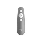 Logitech R500s Laser Class 1 Presenter Bluetooth and USB / Presentation Clicker - Universal Compatibility, 20m range, Customisable, Smart Battery 12 months usage - Light Grey