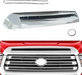 Tundra Front Upper Hood Bulge Molding - New Chrome Front Upper Hood Bulge Molding Grille Trim Compatible With 2014-2021 To-yo-ta Tundra,Replacement for 76180-0C030