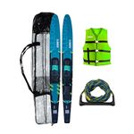 Jobe Teal Blue 59INCH Water Skis Complete Package Allegre 2022 Teal Adult Unisex