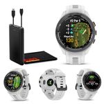 Garmin Approach S70 42mm Fitness Tracker Watch, GPS Golf Smartwatch for Men, 1.2" Touchscreen AMOLED Display and 42000 Preloaded Courses -White- Garmin Watches for Men