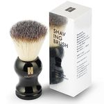 Hajamat Ultra Soft Shaving Brush for Men | Premium Cruelty Free Imitation Badger Hair Bristles for a luxurious shave experience | Best Shaving Brush with Durable Resin Handle, Black Finish, Pack of 1