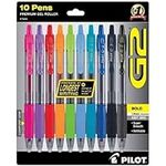 Pilot G2 Premium Retractable Gel-Ink Rolling Ball Pens, Bold (1.0 mm), Assorted, 10/Pk (15232)