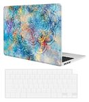 Hard Laptop Case Compatible with MacBook Air 13 inch Cover Models A1369 & A1466 Older Version 2010-2017 Release, Protective Plastic Hard Shell Case and Keyboard Skin Cover, Blue Mandala