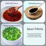 Sauce Trifecta (Scallion/Ginger, Chili Crisp & Dumpling sauce) - Dumpling Sauces - 6 Sauces for Dumplings - AllFreshSeafood Dumpling Sauce - Dumplings Sauce