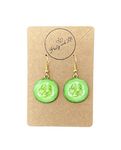 Fruit Style Drop And Dangle Earrings, Fruits Hooks, Fruit Earrings, Fruits Earring Hooks, Fruity Earrings (Cucumber)