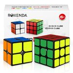 ROXENDA Speed Cube Set, 2X2 3X3 Speed Cube Original Fast Cube with Instruction (Original)