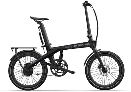ADO AirCarbonPro Folding Electric Bike, Bafang 2-Speed Automatic Gearbox, NFC 2.4" Display, Range Up To 100KM, Carbon Belt, IPX6, APP+NFC, Rear Kickstand (Grey)