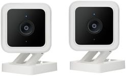 Wyze Cam v3 1080p Indoor Outdoor Plug-in Home Security Cameras, IR Color Night Vision, Siren Alarm, Baby Monitor Camera, 2-Way Audio, Works with Alexa, 2-Pack