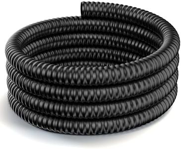 POPOSOAP 9.8FT Replacement Corrugated Tubing for Garden,Water Features, Waterfall (20mm ID) - Black