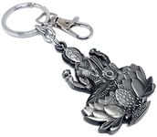 Aura Goddess Mahalakshmi Gift Keychain For Gookluck Wealth Men Women Boys Girls Parents Metal Hook Key Chain (Grey)