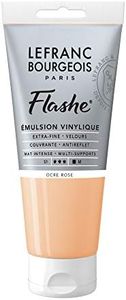 Lefranc Bourgeois 300594 Flashe Acrylic Paint & Vinyl Paint, Highly Pigmented, Elastic, Non-Fading, Age-Resistant, Matt, for Indoor & Outdoor Use, 80 ml Tube - Pink Ochre