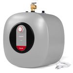 FOGATTI Electric Mini Tank Water Heater, 8.0 Gallon Point of Use Instant Hot Water Heater 120V 1440W, Under Sink, Wall or Floor Mounted, Easy to Install