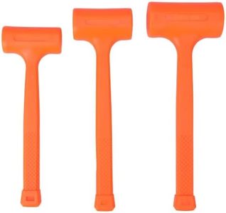HURRICANE 3-Piece Dead Blow Hammer Set, No-Rebound Mallet with Solid Steel Core Handle, Spark-Resistant & Non-Marring, for Auto Body, Woodworking & Tile Work
