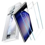 UniqueMe 2 Pack for Samsung Galaxy S23 Ultra/S22 Ultra Screen Protector, HD Clear PET 3D Curved Full Coverage Screen Protectors, [3-Second Installation] [Not Bubbles] [Fingerprint Support] [Not Glass]