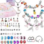 Girls Charm Bracelet Making Kit - Super DIY Arts and Crafts Set,Girls Jewellery Making Kit Gift for Kids,Birthday for 8-12 Year Old Girls Teenage Girls,Top Xmas Gift of 2021 (Colourful)