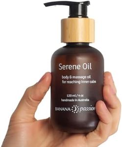 BANANA Passion Serene Massage Oil 120ml - Pure Natural Plant Based Oils with Vanilla, Lavender, Clove & Sweet Orange - Massage Oils for Muscle Relaxing, Body Oil, Date Night Natural Massage Oil