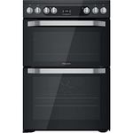 Hotpoint 60cm Double Oven Electric Cooker - Black