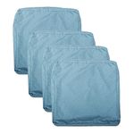 youngseahome Patio Seat Cushion Covers,Washable Slip Covers Replacement,Waterproof Outdoor Furniture Chair Cushion Pillow Seat Cover for Couch,Garden,Sofa,Water Blue,24"×24"×4"(4 Covers Only)