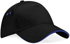 Beechfield B15c Ultimate 5 Panel Cap - Sandwich Peak - French Navy/Putty