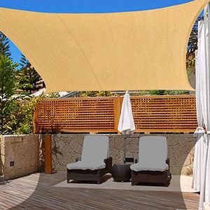 Shade&Beyond Sun Shade Sail Canopy Rectangle 16'x16' Sail Shade Sand Sun Shades for Patio, (We Make Custom Size)