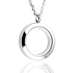 JOVIVI 25mm Round Living Floating Charm Memory Locket Necklace - 316 Surgical Polished Stainless Steel, Secure Magnetic Closure