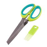 COSKIRA Shredding Scissors, Stainless Steel Kitchen, Shredder Scissor, Utility Kitchen Cutting Shear with 5 Layer Blade Safety for Cutting Green Onion, Cilantro, Herbs, Spices, Vegetable&Paper