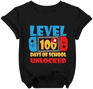 100 Days of School Shirt for Toddler School T Shirt Kids Happy 100th Day Tshirt Boys Girls Gift Tees Tops