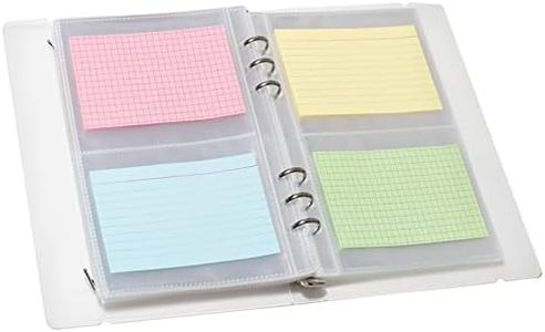 3x5 Index Card Holder Binder Card Organizer for Note Cards, Flash Cards, and Recipe Cards, 90 Card Sleeves - Stores up to 180 Index Cards, Indexcard Notecard Storage Solution.