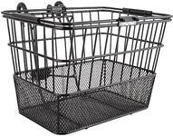 Sunlite Bicycles Detachable Mesh Bottom Light-Off Bike Basket with Handles