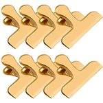 Artcut 8 Pack Bulldog Clips, 3 Inch Wide Binder Clips, Stainless Steel Metal Clips for Organizing Files, Photos, Bags, Papers, Clips Clamps, Bulldog Clips Large Heavy Duty, Drawing Board Clips, Gold