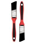 BUILDSKILL 2 Pcs Paint Brush for wall | Size 25 MM | TPR Handle | Curved Wall Paint Brush for Corners | Synthetic Bristle for Water-Based & Solvent Paints | Wall Painting Brush for Professionals & DIY