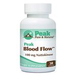 Peak Pure & Natural Peak Blood Flow - Nattokinase Supplement - Healthy Blood Circulation Supplements for Adults | 100mg - 30 Capsules