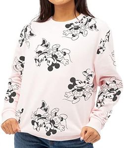 Cotton Soul Topolino e Minnie Disney - Minnie e Topolino Aop - Maglietta da donna, Rosa pallido, S