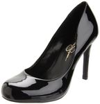 Jessica Simpson Women's Calie Pump, Black Patent, 6.5 UK