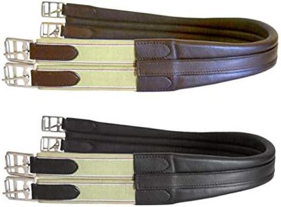 SIE EQUESTRIAN Contoured English Chafeless Girth Black Brown 46" / 48" / 50" / 52" / 54"/ 56" (Black, 54")