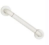 Aquieen Anti-Slip Anti-Bactarial Wall Mounted Stainless Steel Solid Grab Bar (White) (16")