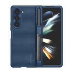 SaharaCase - Grip Series with Kickstand and Stylus Compatibility Case for Samsung Galaxy Z Fold5 (2023) [Shockproof Bumper] Rugged Full Screen Protection Anti-Slip Grip Slim Fit (Blue)
