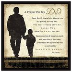 Dexsa Prayer for My Dad Wood Frame Easel Plaque for Father’s Day, Birthday Gift for Dad | Made in USA | Bonus Dad Gift, Father-in-Law Picture Frame | Best Dad Plaque from Son or Daughter | 7.5x7.5 in