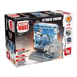 Machine Works Build Your Own 4-Cylinder Hybrid Electric Engine Toy - Replica Model Building Kit - Features 3 Demo Modes, 100+ Pieces, 10+ Years