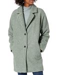 Amazon Brand - Daily Ritual Women's Teddy Bear Fleece Lapel Coat, Sage Green, Small