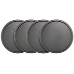 GoodCook Set of 4 Nonstick Steel 10" Personal Pizza Pans Set, Gray