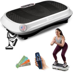 LifePro Vibration Plate Exercise Machine - Whole Body Workout Vibration Fitness Platform w/ Loop Bands - Home Training Equipment for Weight Loss & Toning - Remote, Balance Straps, Videos & Manual
