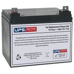 UPSBatteryCenter® Compatible Replacement 12V 35Ah Battery with Nut & Bolt Terminals for Light Trolling Motor Sevylor Minn Kota - Battery Dimensions: Length: 7.7" (196 mm) x Width: 5.12" (130 mm) x Height: 6.63" (168 mm)