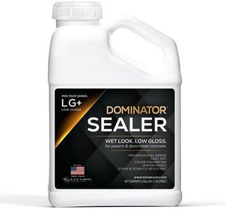 1 Gal. DOMINATOR LG+ Clear Acrylic Sealer | Low Gloss Paver Sealer | Wet Look, Color Enhancing | Professional Grade | Concrete Pavers and Decorative Concrete | Fast Dry | Driveway, Patio and Walkways