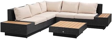 Outsunny 4 PCs Rattan Garden Furnit