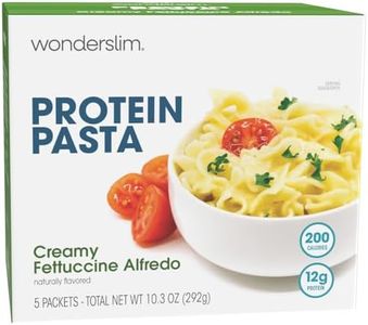 Wonderslim High Protein Pasta – 5 Servings (Creamy Fettuccine Alfredo)