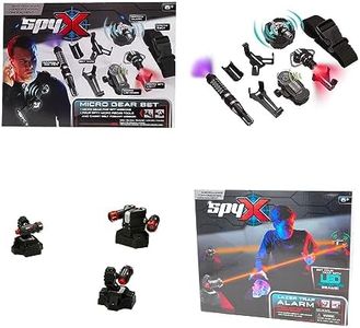 SpyX / Micro Gear Set + Lazer Trap Alarm - 4 Must-Have Spy Tools Attached to an Adjustable Belt + Invisible LED Beam Barrier & Alarm! Jr Spy Fan Favorite & Perfect for Your Spy Gear Collection!